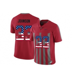 2016 US Flag Fashion Ohio State Buckeyes Pete Johnson #33 College Football Alternate Elite Jersey - Scarlet