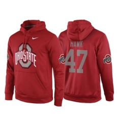 NCAA Ohio State Buckeyes #47 A.J. Hawk Red Playoff Bound Vital College Football Pullover Hoodie