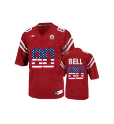 2016 US Flag Fashion Mens Nebraska Cornhuskers Kenny Bell #80 College Football Jersey - Red