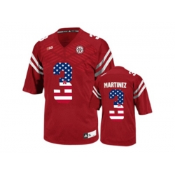 2016 US Flag Fashion Mens Nebraska Cornhuskers Taylor Martinez #3 College Football Jersey - Red 2016 US Flag Fashion Mens Nebraska Cornhuskers Taylor Martinez #3 College Football Jersey - Red