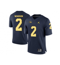 2016 Mens Jordan Brand Michigan Wolverines Charles Woodson #2 College Football Limited Jersey - Navy Blue
