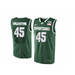 Michigan State Spartans Denzel Valentine #45 College Basketball Authentic Jersey - Green Michigan State Spartans Denzel Valentine #45 College Basketball Authentic Jersey - Green