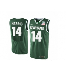 Michigan State Spartans Gary Harris #14 College Basketball Authentic Jersey - Green