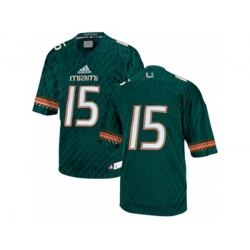 2016 Mens Miami Hurricanes #15 College Football Jerseys - Green