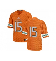 2016 Mens Miami Hurricanes #15 College Football Jerseys - Orange