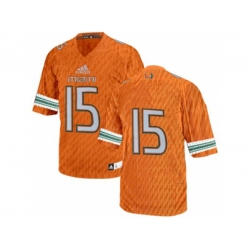 2016 Mens Miami Hurricanes #15 College Football Jerseys - Orange