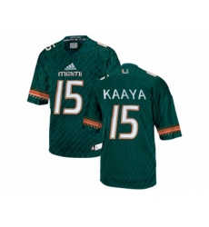 2016 Mens Miami Hurricanes Brad Kaaya #15 College Football Jerseys - Green