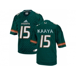 2016 Mens Miami Hurricanes Brad Kaaya #15 College Football Jerseys - Green