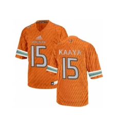 2016 Mens Miami Hurricanes Brad Kaaya #15 College Football Jerseys - Orange
