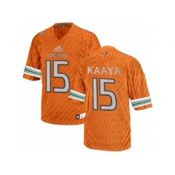 2016 Mens Miami Hurricanes Brad Kaaya #15 College Football Jerseys - Orange