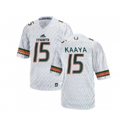 2016 Mens Miami Hurricanes Brad Kaaya #15 College Football Jerseys - White