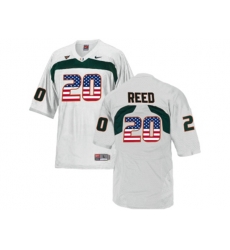 2016 US Flag Fashion Mens Miami Hurricanes Ed Reed #20 College Football Jersey - White