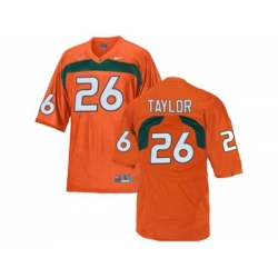 Mens Miami Hurricanes Sean Taylor #26 College Football Jersey - Orange