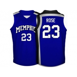 Memphis Tigers Derrick Rose #23 College Basketball Throwback Jersey - Royal Blue Memphis Tigers Derrick Rose #23 College Basketball Throwback Jersey - Royal Blue