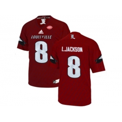 2016 Mens Louisville Cardinals Lamar Johnson #8 College Football Authentic Jersey - Cardinals