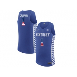 2016 US Flag Fashion 2017 Mens Kentucky Wildcats Coach John Calipari #1 College Basketball Elite Jersey - Royal Blue 2016 US Flag Fashion 2017 Mens Kentucky Wildcats Coach John Calipari #1 College Basketball Elite Jersey - Royal Blue