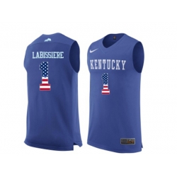 2016 US Flag Fashion Mens Kentucky Wildcats Skal Labissiere #1 College Basketball Jersey - Royal Blue 2016 US Flag Fashion Mens Kentucky Wildcats Skal Labissiere #1 College Basketball Jersey - Royal Blue