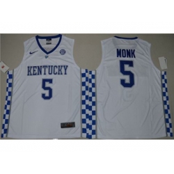 Kentucky Wildcats #5 Malik Monk White Basketball Elite Stitched NCAA Jersey Kentucky Wildcats #5 Malik Monk White Basketball Elite Stitched NCAA Jersey