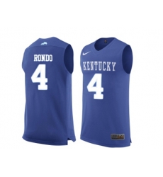 Mens Kentucky Wildcats Rajon Rondo #4 College Basketball Jersey - Royal Blue