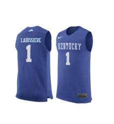 Mens Kentucky Wildcats Skal Labissiere #1 College Basketball Jersey - Royal Blue