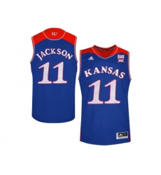 2016 Mens Kansas Jayhawks Josh Jackson #11 College Basketball Authentic Jersey - Royal Blue