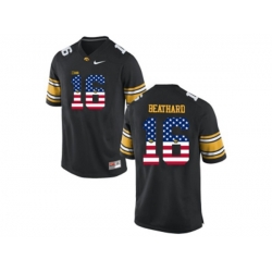 2016 US Flag Fashion Mens Iowa Hawkeyes C.J Beathard #16 College Football Limited Jersey - Black