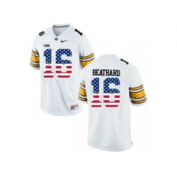 2016 US Flag Fashion Mens Iowa Hawkeyes C.J Beathard #16 College Football Limited Jersey - White