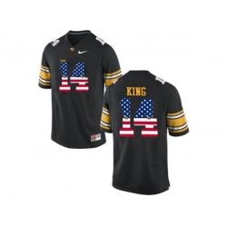 2016 US Flag Fashion Mens Iowa Hawkeyes Desmond King #14 College Football Limited Jersey - Black