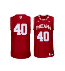 Mens Indiana Hoosiers Cody Zeller #40 Big 10 Patch College Basketball Authentic Jerseys - Cardinal