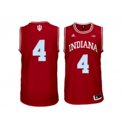 Mens Indiana Hoosiers Victor Oladipo #4 Big 10 Patch College Basketball Authentic Jerseys - Red