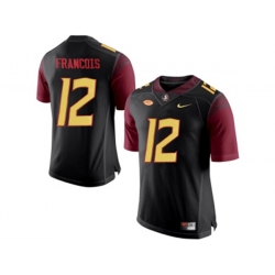 2016 Mens Florida State Seminoles Deondre Francois #12 College Football Jersey - Black 2016 Mens Florida State Seminoles Deondre Francois #12 College Football Jersey - Black