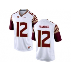 2016 Mens Florida State Seminoles Deondre Francois #12 College Football Jersey - White 2016 Mens Florida State Seminoles Deondre Francois #12 College Football Jersey - White