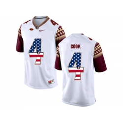 2016 US Flag Fashion-2016 Mens Florida State Seminoles Dalvin Cook #4 College Football Limited Jersey - White 2016 US Flag Fashion-2016 Mens Florida State Seminoles Dalvin Cook #4 College Football Limited Jersey - White