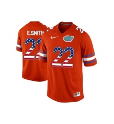2016 US Flag Fashion Florida Gators E.Smith #22 College Football Jersey - Orange