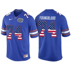 2016 US Flag Fashion Florida Gators Jack Youngblood #74 College Football Jersey - Royal Blue
