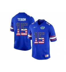 2016 US Flag Fashion Florida Gators Tim Tebow #15 College Football Jersey - Royal Blue