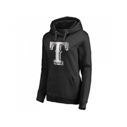 Women Texas Rangers Platinum Collection Pullover Hoodie Black