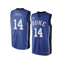Mens Duke Blue Devils Brandon Ingram #14 V Neck College Basketball Elite Jersey - - Royal Blue