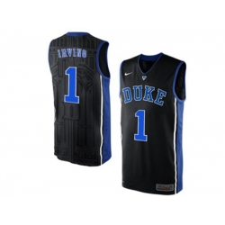Mens Duke Blue Devils Kyrie Irving #1 V Neck College Basketball Elite Jersey - Black