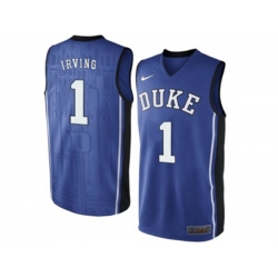 Mens Duke Blue Devils Kyrie Irving #1 V Neck College Basketball Elite Jersey - - Royal Blue
