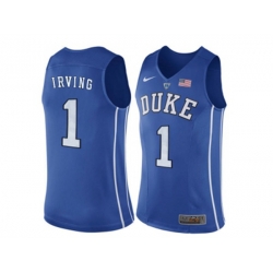 Mens Kyrie Irving #1 Duke Blue Devils Hyper Elite Authentic Performance Basketball Jersey - Royal Blue