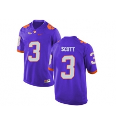 2016 Clemson Tigers Artavis Scott #3 College Football Limited Jersey - Purple