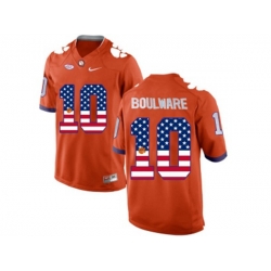 2016 US Flag Fashion Clemson Tigers Ben Boulware #10 College Football Limited Jersey - Orange 2016 US Flag Fashion Clemson Tigers Ben Boulware #10 College Football Limited Jersey - Orange