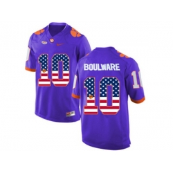 2016 US Flag Fashion Clemson Tigers Ben Boulware #10 College Football Limited Jersey - Purple 2016 US Flag Fashion Clemson Tigers Ben Boulware #10 College Football Limited Jersey - Purple