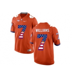 2016 US Flag Fashion Clemson Tigers Mike Williams #7 College Football Limited Jersey - Orange