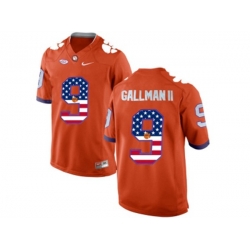 2016 US Flag Fashion Clemson Tigers Wayne Gallman II #9 College Football Limited Jersey - Orange 2016 US Flag Fashion Clemson Tigers Wayne Gallman II #9 College Football Limited Jersey - Orange