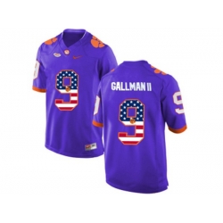 2016 US Flag Fashion Clemson Tigers Wayne Gallman II #9 College Football Limited Jersey - Purple 2016 US Flag Fashion Clemson Tigers Wayne Gallman II #9 College Football Limited Jersey - Purple