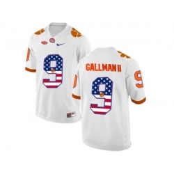 2016 US Flag Fashion Clemson Tigers Wayne Gallman II #9 College Football Limited Jersey - White 2016 US Flag Fashion Clemson Tigers Wayne Gallman II #9 College Football Limited Jersey - White