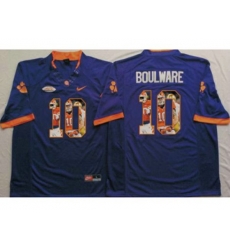 Clemson Tigers #10 Ben Boulware Purple Player Fashion Stitched NCAA Jersey