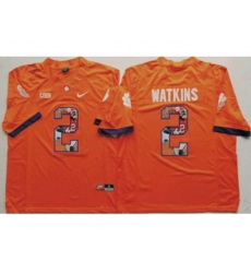 Clemson Tigers #2 Sammy Watkins Orange Player Fashion Stitched NCAA Jersey